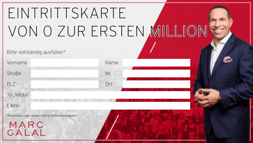 Marc Galal Event Ticket Von 0 zur ersten Million Marc Galal Event Ticket Von 0 zur ersten Million
